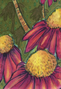 Coneflower Scarf Detail